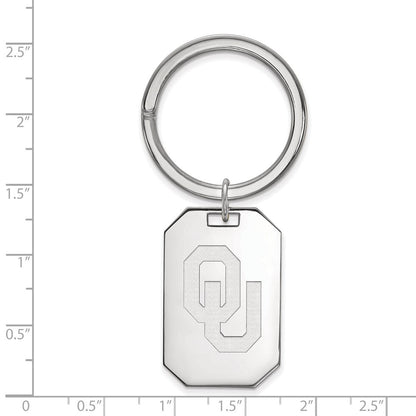 Sterlingsilber Rhodiniert Logoart University Of Oklahoma Key Ring