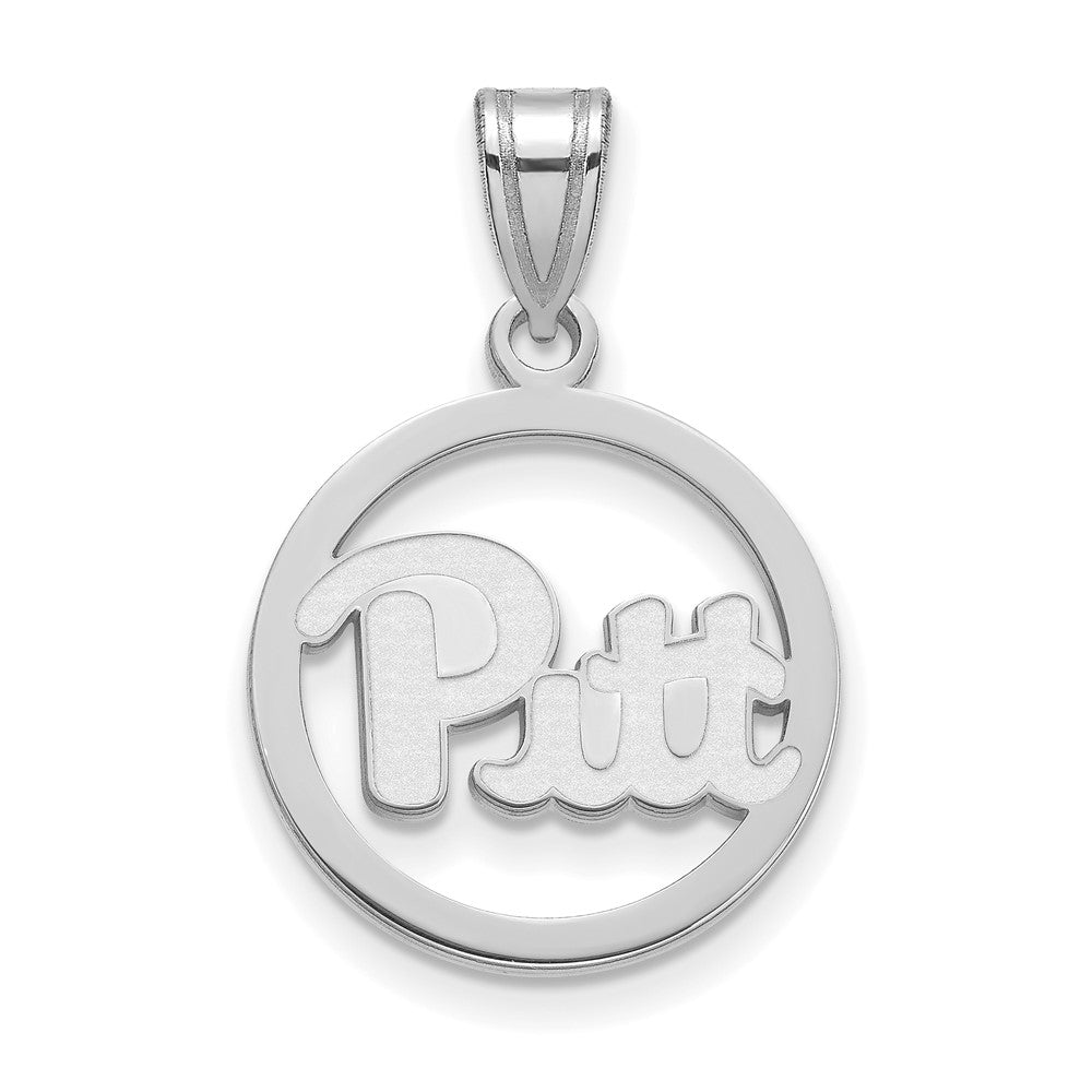 Sterlingsilber Rhodiniert Logoart University Of Pittsburgh Mittel Kreis Anhänger