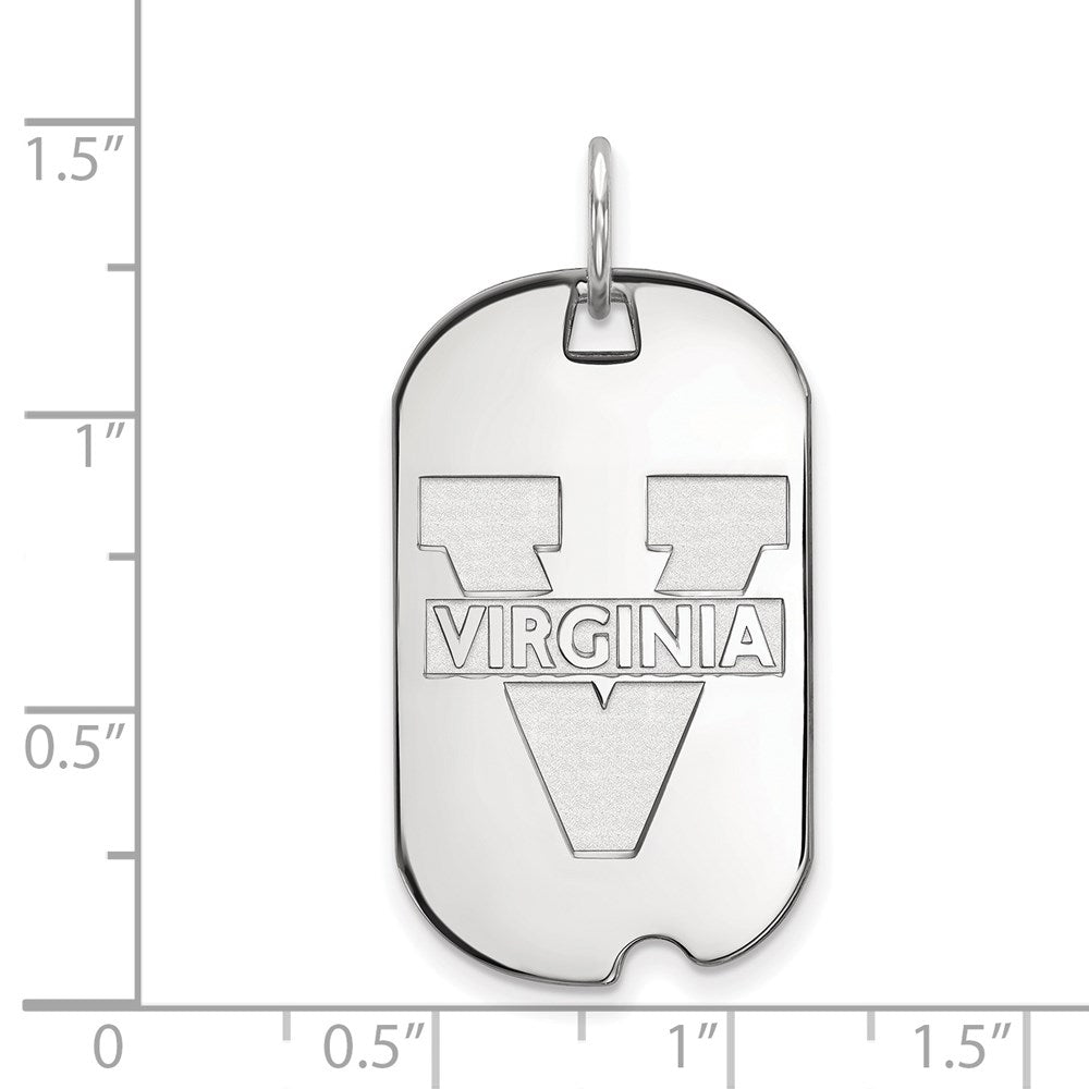 Sterlingsilber Rhodiniert Logoart University Of Virginia Klein Erkennungsmarke Anhänger