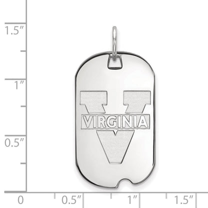 Sterlingsilber Rhodiniert Logoart University Of Virginia Klein Erkennungsmarke Anhänger