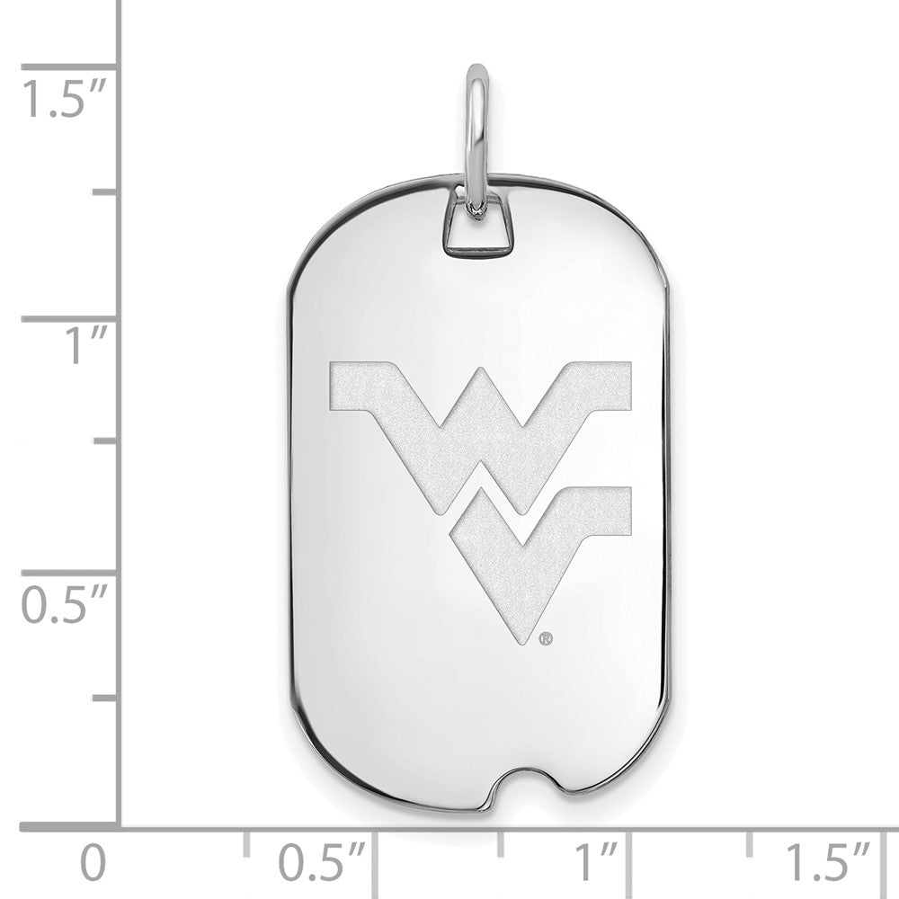 Sterlingsilber Rhodiniert Logoart West Virginia University Klein Erkennungsmarke