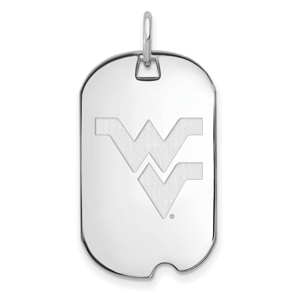 10K Weißgold 10kw Logoart West Virginia University Klein Erkennungsmarke