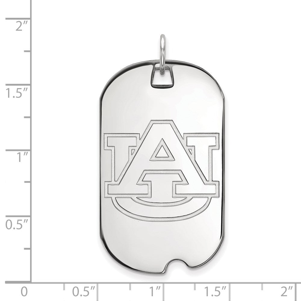 Sterlingsilber Rhodiniert Logoart Auburn University Groß Erkennungsmarke Anhänger