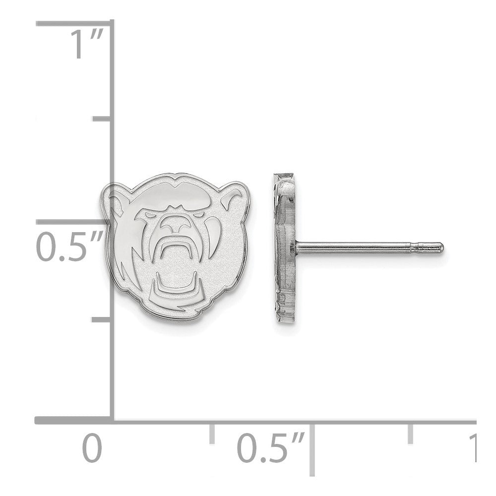 10K Weißgold Logoart Baylor University Extra Klein Ohrstecker