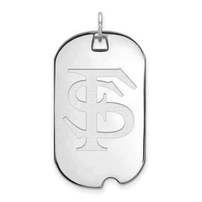 Sterlingsilber Rhodiniert Logoart Florida State University F S Groß Erkennungsmarke Anhänger