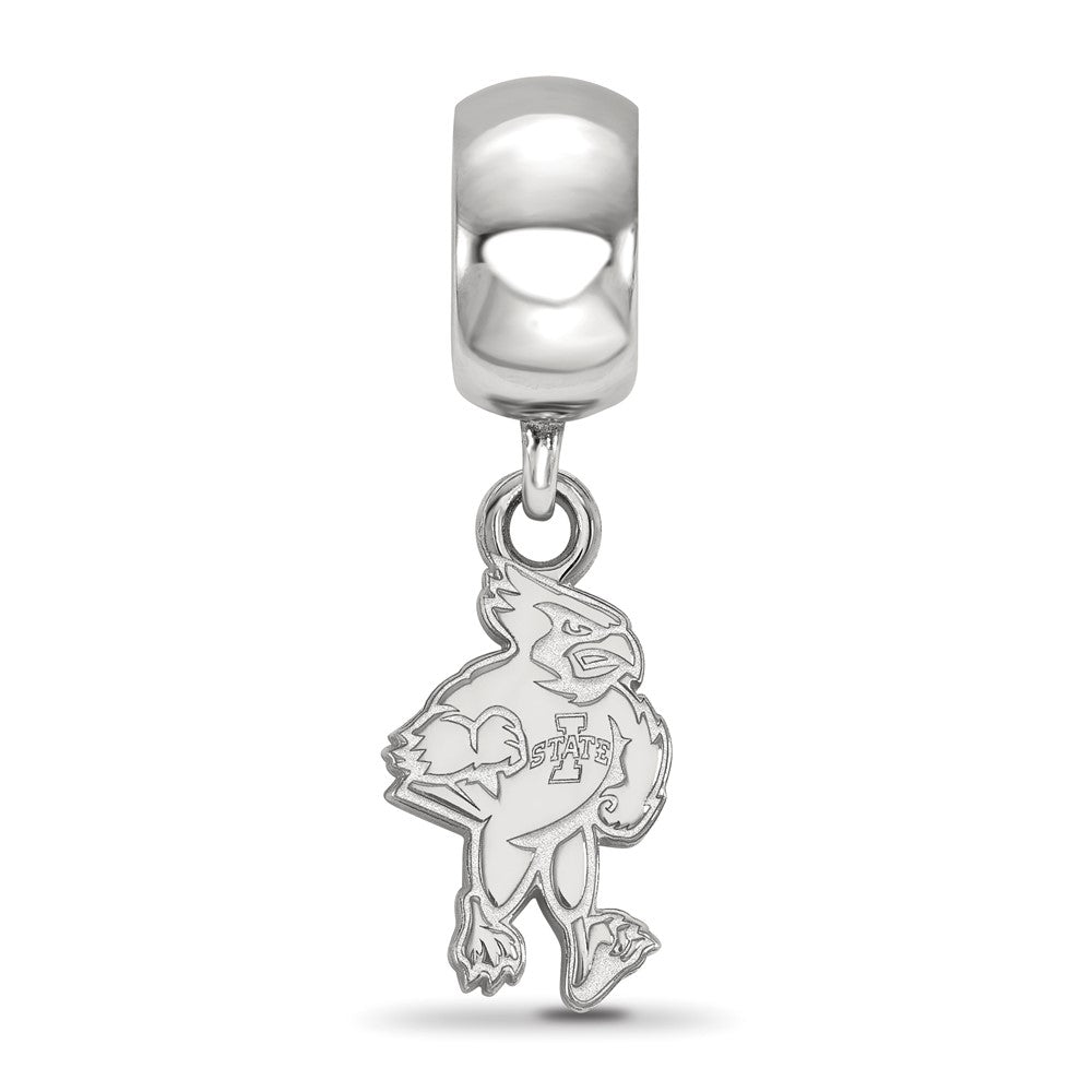Sterlingsilber Rhodiniert Logoart Iowa State U. Klein Hängend Perle