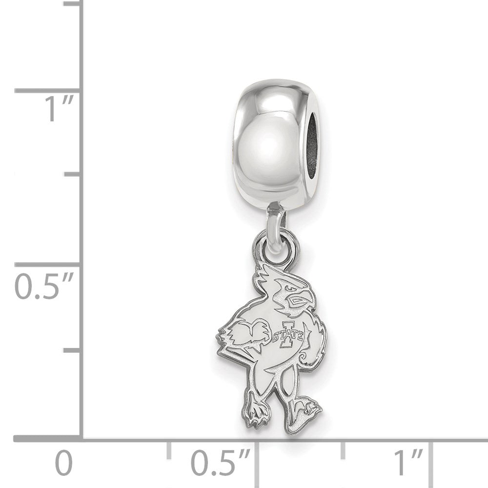 Sterlingsilber Rhodiniert Logoart Iowa State U. Klein Hängend Perle