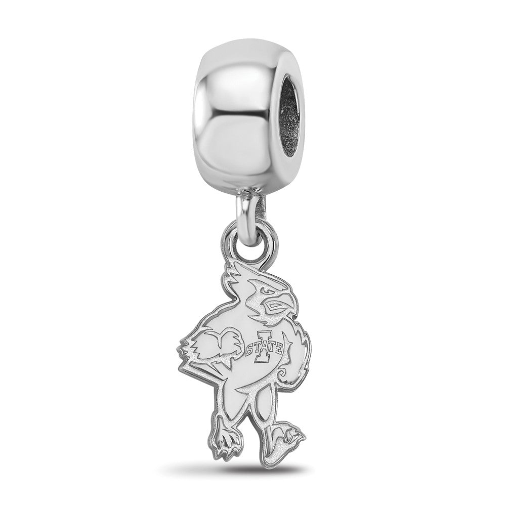 Sterlingsilber Rhodiniert Logoart Iowa State U. Klein Hängend Perle