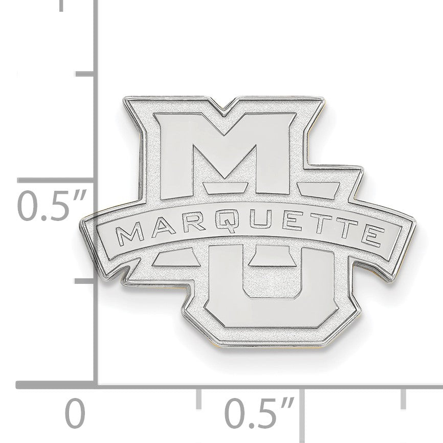14K Weißgold Logoart Marquette University Anstecknadel