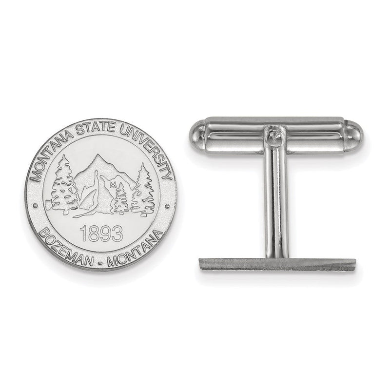 Sterlingsilber Rhodiniert Logoart Montana State U. Wappen Manschette Knöpfe
