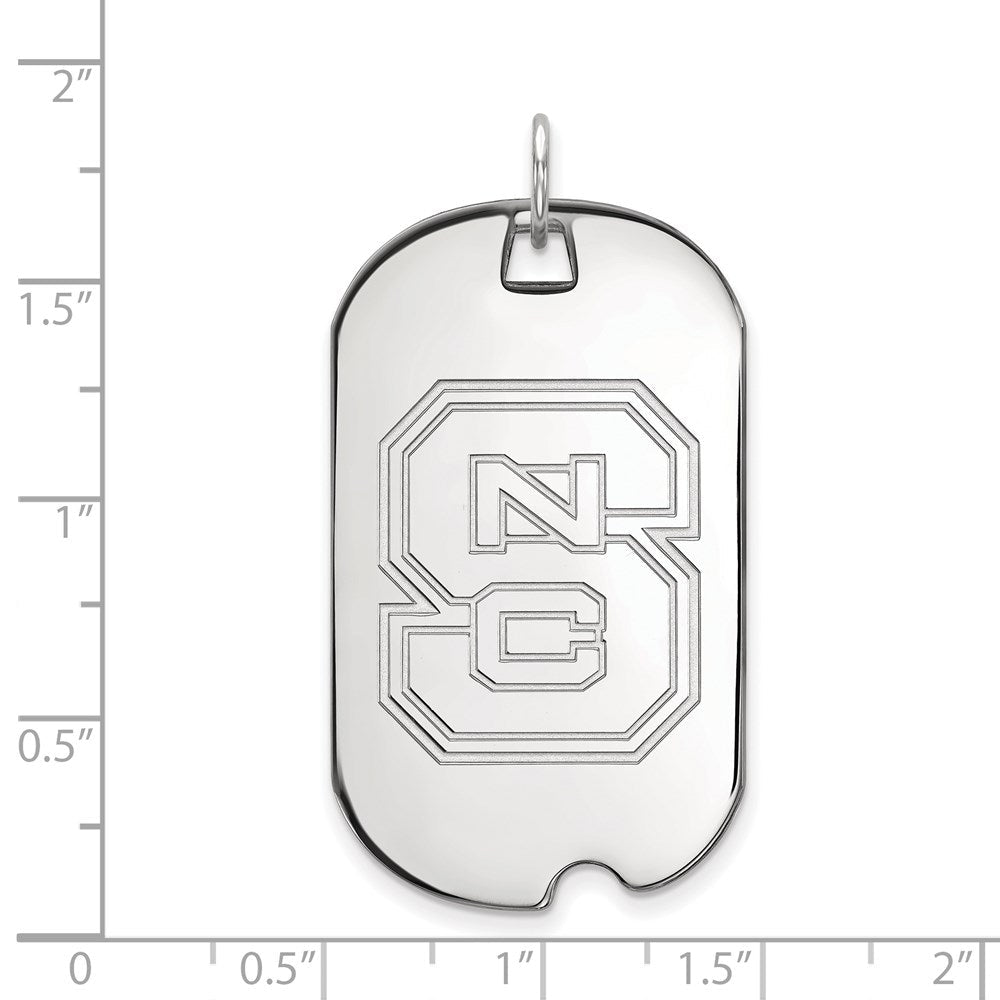 Sterlingsilber Rhodiniert Logoart North Carolina State University N C S Groß Erkennungsmarke Anhänger