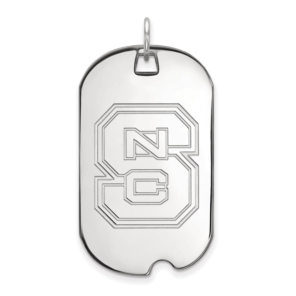 Sterlingsilber Rhodiniert Logoart North Carolina State University N C S Groß Erkennungsmarke Anhänger