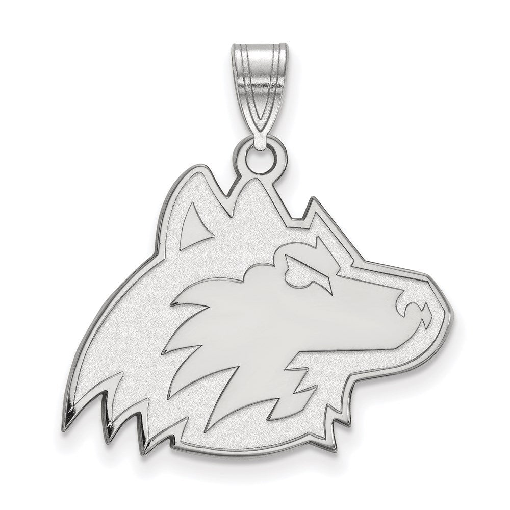 Sterlingsilber Rhodiniert Logoart Northern Illinois University Huskie Groß Anhänger