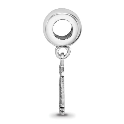 Sterlingsilber Rhodiniert Logoart Ohio University Klein Hängend Perle