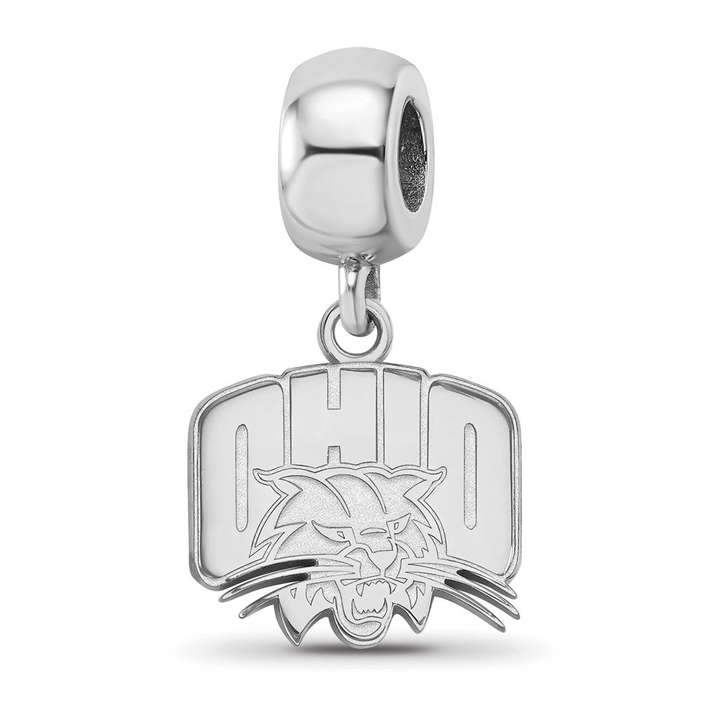 Sterlingsilber Rhodiniert Logoart Ohio University Klein Hängend Perle