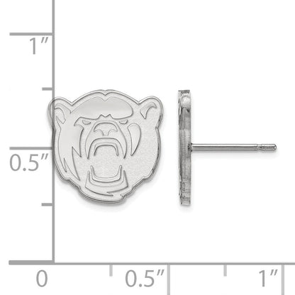 10K Weißgold Logoart Baylor University Klein Ohrstecker