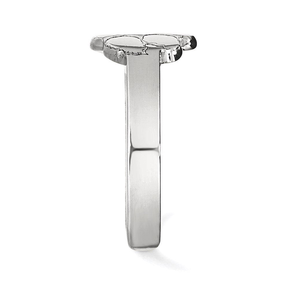 Sterlingsilber Rhodiniert Logoart Clemson University Tiger Paw Zehenring