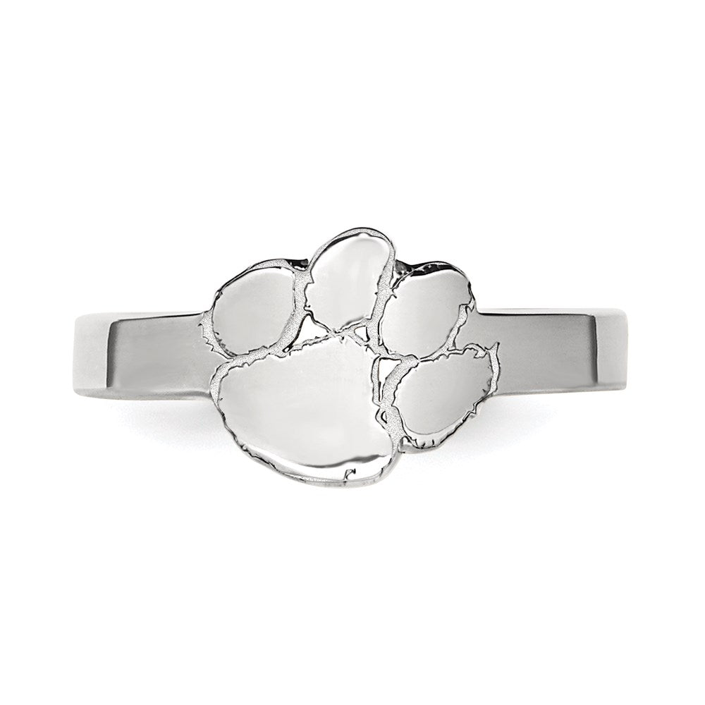 Sterlingsilber Rhodiniert Logoart Clemson University Tiger Paw Zehenring