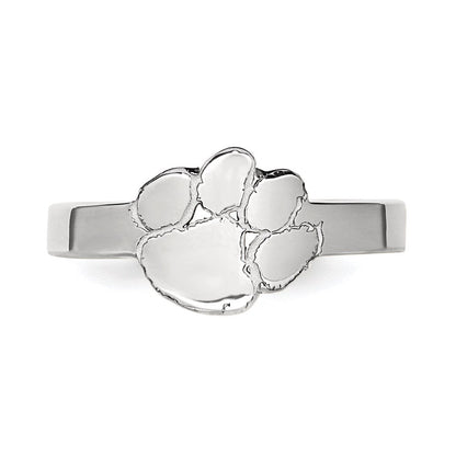 Sterlingsilber Rhodiniert Logoart Clemson University Tiger Paw Zehenring