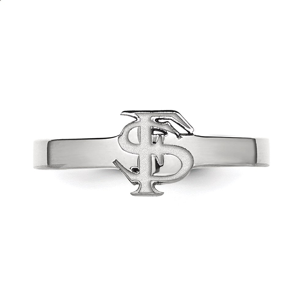 Sterlingsilber Rhodiniert Logoart Florida State University F S Zehenring