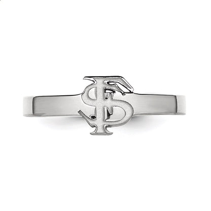 Sterlingsilber Rhodiniert Logoart Florida State University F S Zehenring