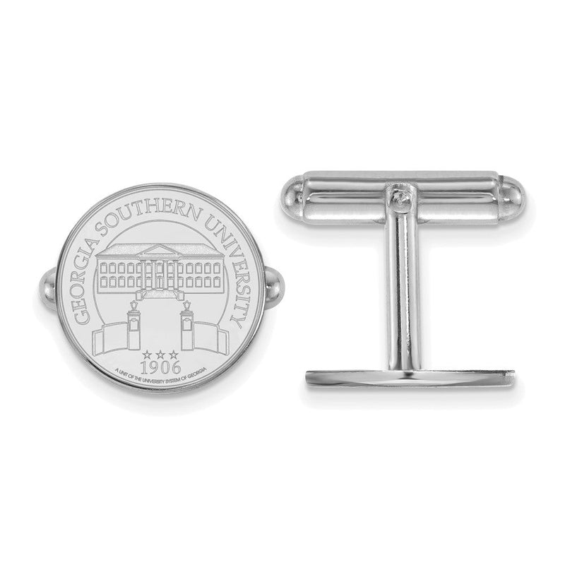 Sterlingsilber Rhodiniert Logoart Georgia Southern U. Wappen Manschette Knöpfe