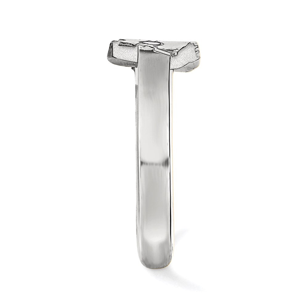 Sterlingsilber Rhodiniert Logoart Kansas State University Wildkatze Zehenring