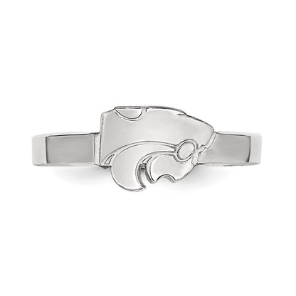 Sterlingsilber Rhodiniert Logoart Kansas State University Wildkatze Zehenring