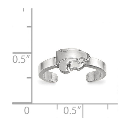 Sterlingsilber Rhodiniert Logoart Kansas State University Wildkatze Zehenring