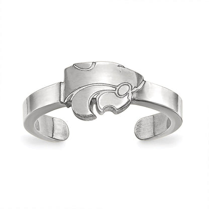 Sterlingsilber Rhodiniert Logoart Kansas State University Wildkatze Zehenring