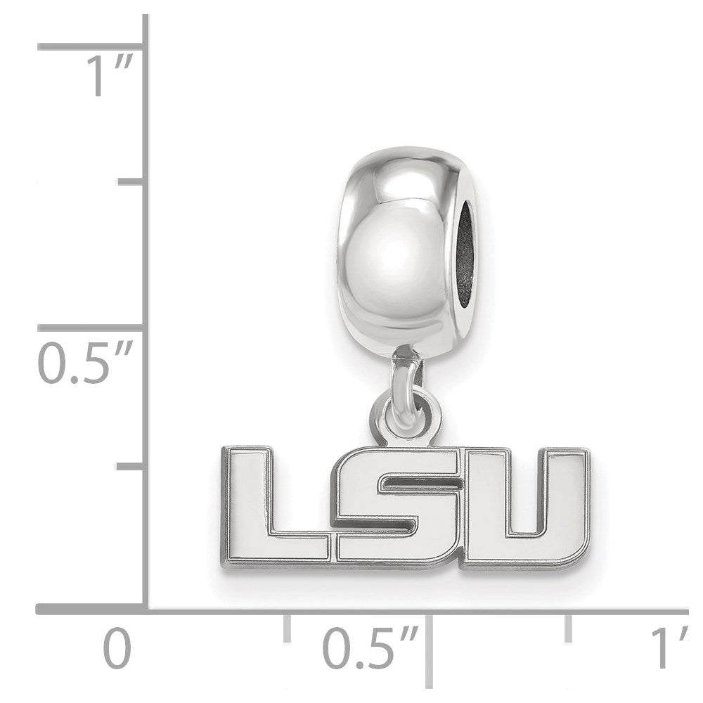 Sterlingsilber Rhodiniert Logoart Louisiana State U. Xs Hängend Perle
