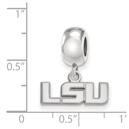 Sterlingsilber Rhodiniert Logoart Louisiana State U. Xs Hängend Perle