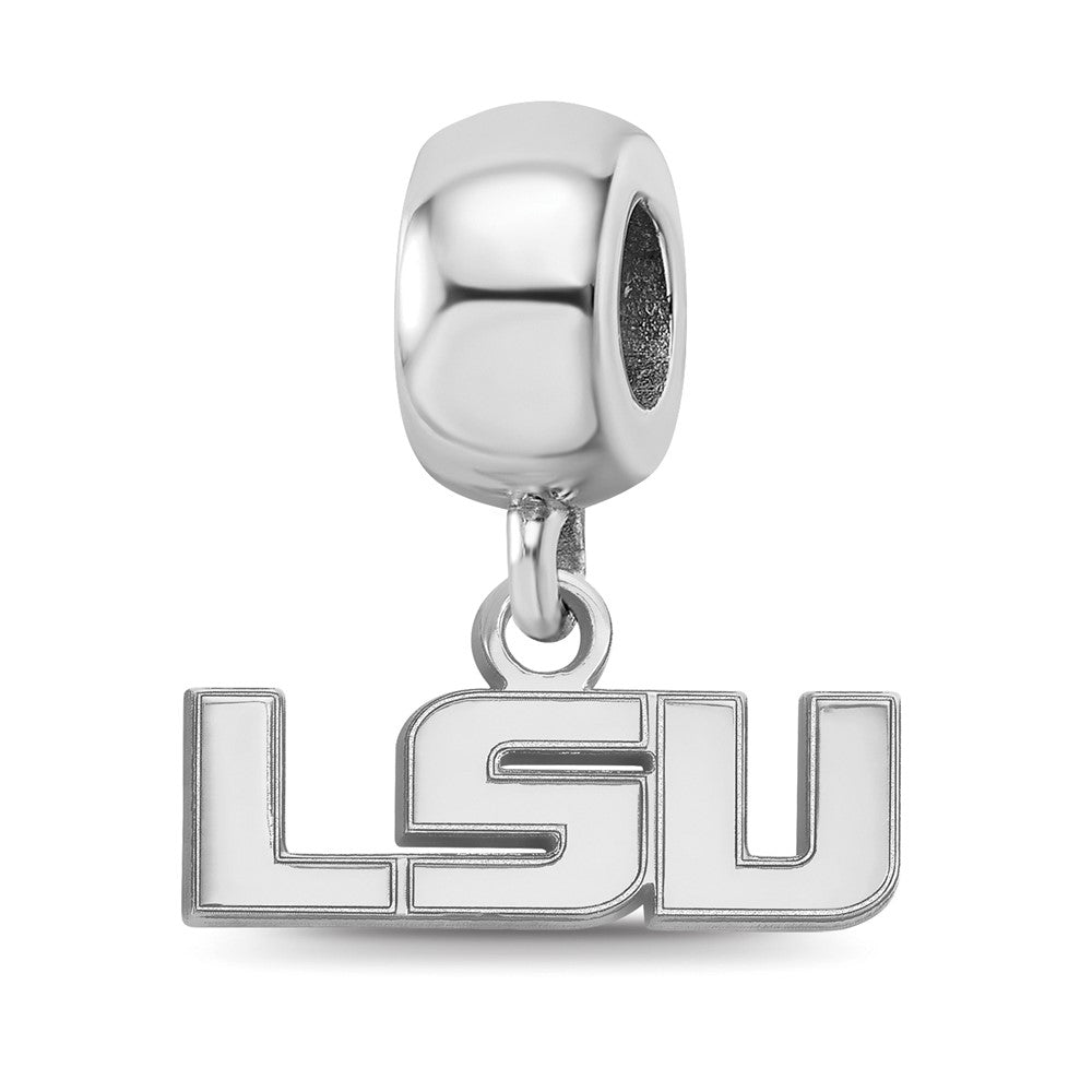 Sterlingsilber Rhodiniert Logoart Louisiana State U. Xs Hängend Perle