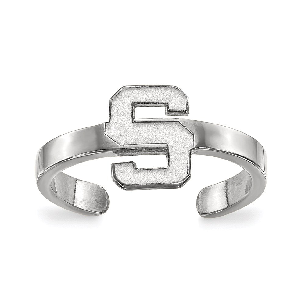Sterlingsilber Rhodiniert Logoart Michigan State University Buchstabe S Zehenring