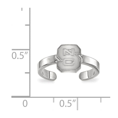 Sterlingsilber Rhodiniert Logoart North Carolina State University N C S Zehenring