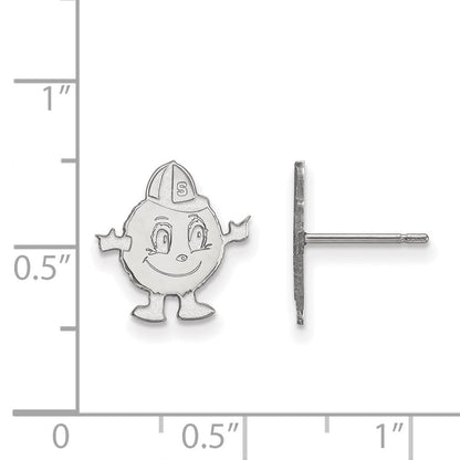 Sterlingsilber Rhodiniert Logoart Syracuse University Mascot Klein Ohrstecker