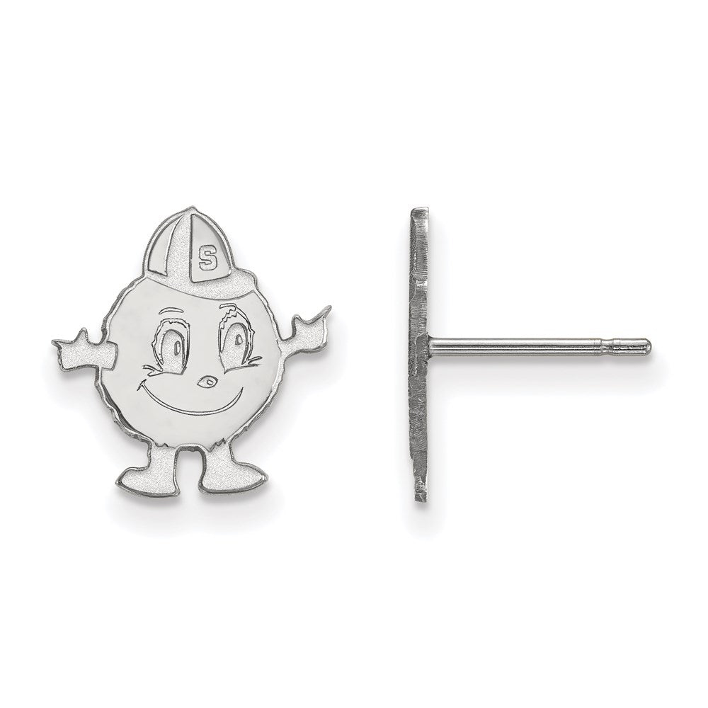 Sterlingsilber Rhodiniert Logoart Syracuse University Mascot Klein Ohrstecker