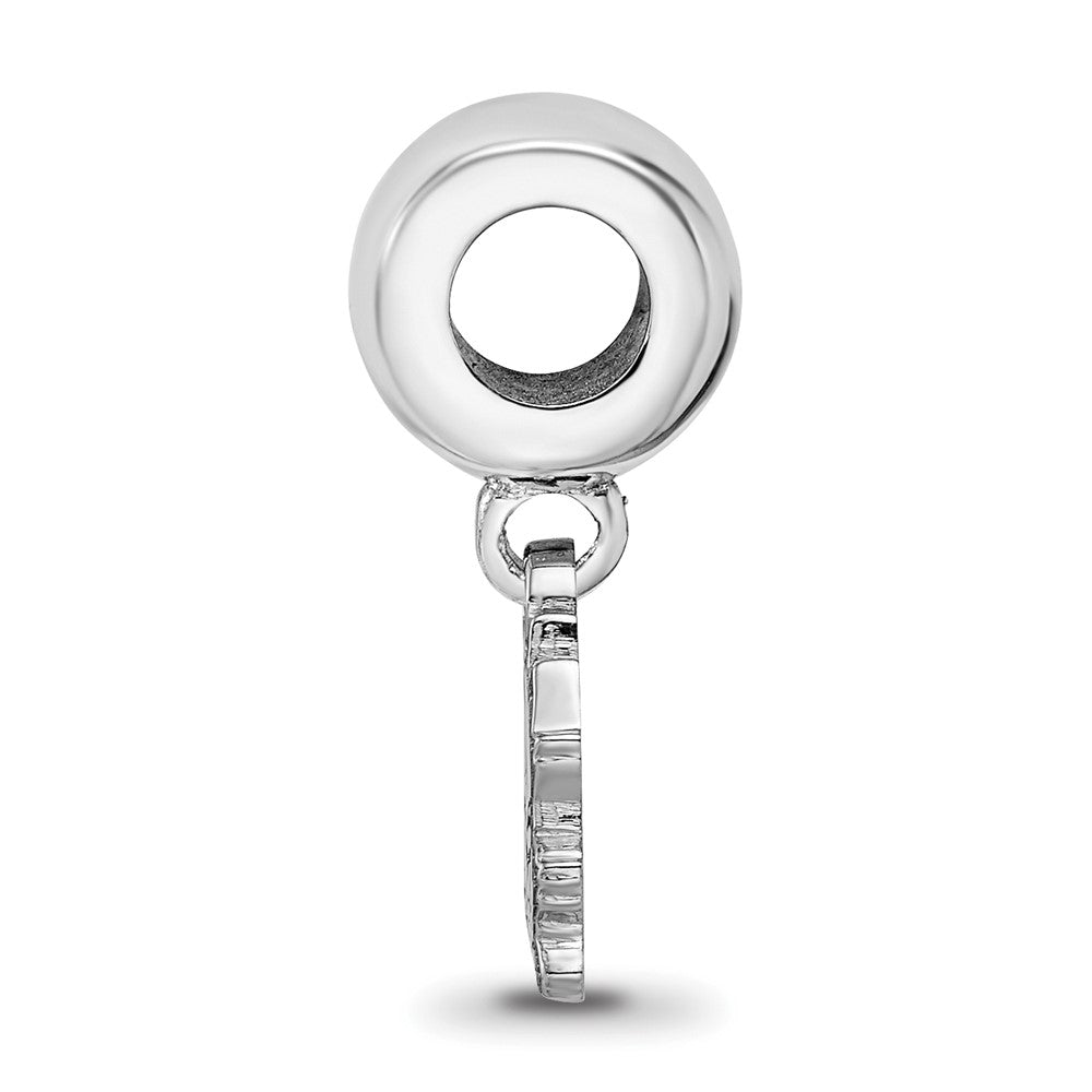 Sterlingsilber Rhodiniert Logoart Texas Christlich Universität. Sm Hängend Perle
