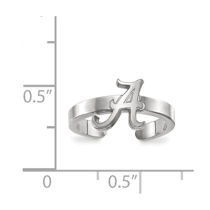 Sterlingsilber Rhodiniert Logoart University Of Alabama Zehenring