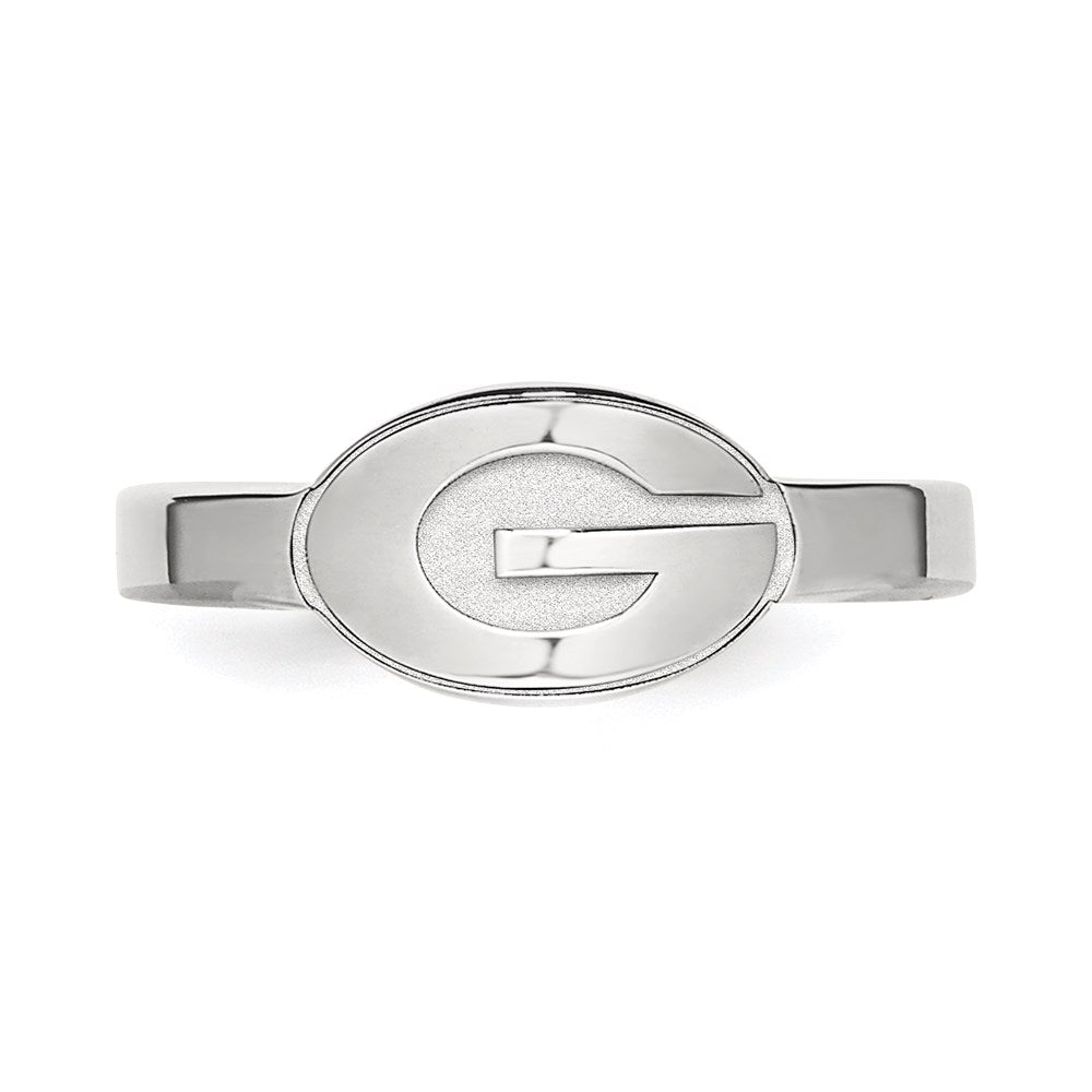 Sterlingsilber Rhodiniert Logoart University Of Georgia Buchstabe G Zehenring
