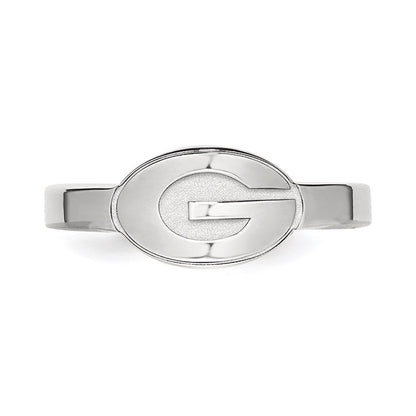 Sterlingsilber Rhodiniert Logoart University Of Georgia Buchstabe G Zehenring