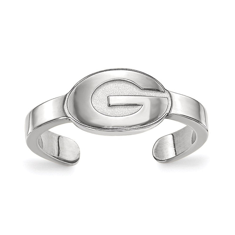 Sterlingsilber Rhodiniert Logoart University Of Georgia Buchstabe G Zehenring