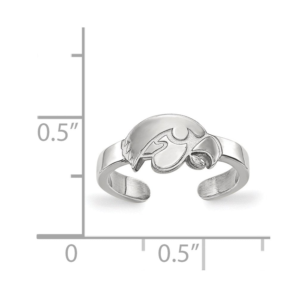 Sterlingsilber Rhodiniert Logoart University Of Iowa Hawk Zehenring