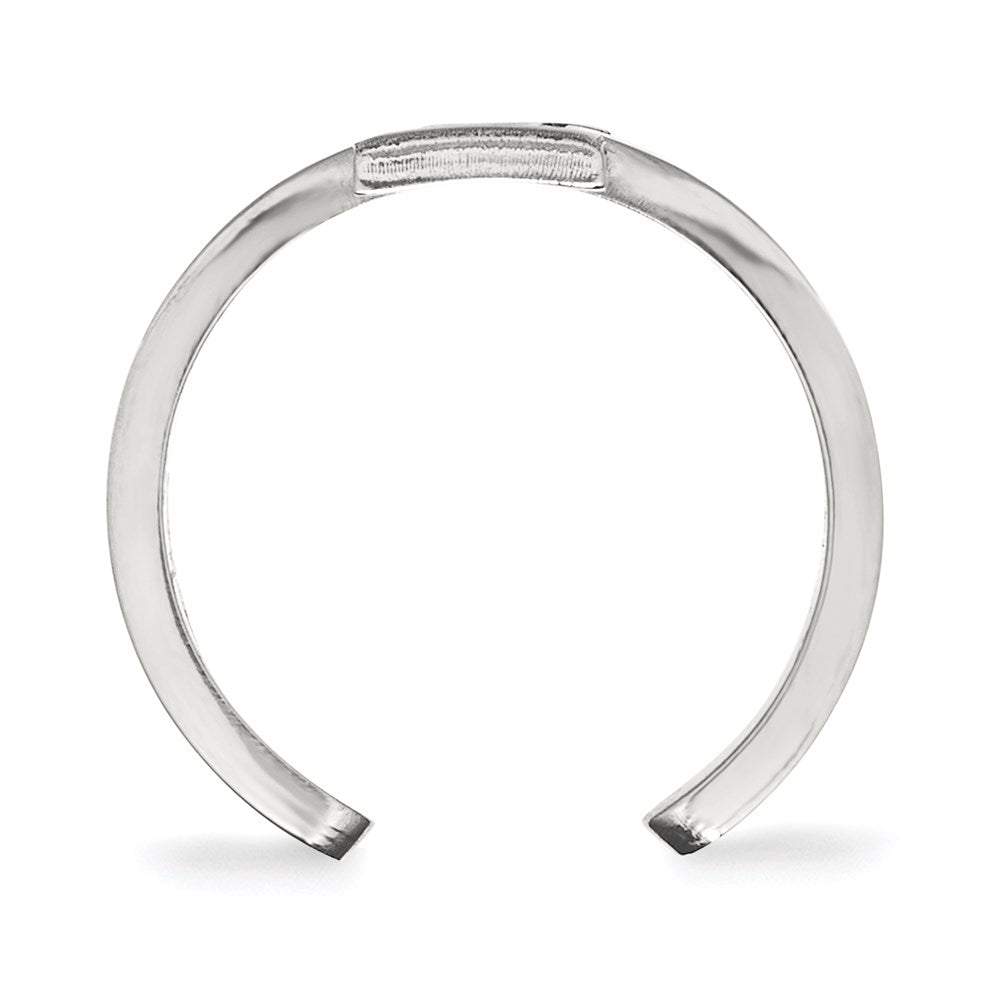 Sterlingsilber Rhodiniert Logoart University Of Illinois Buchstabe I Zehenring