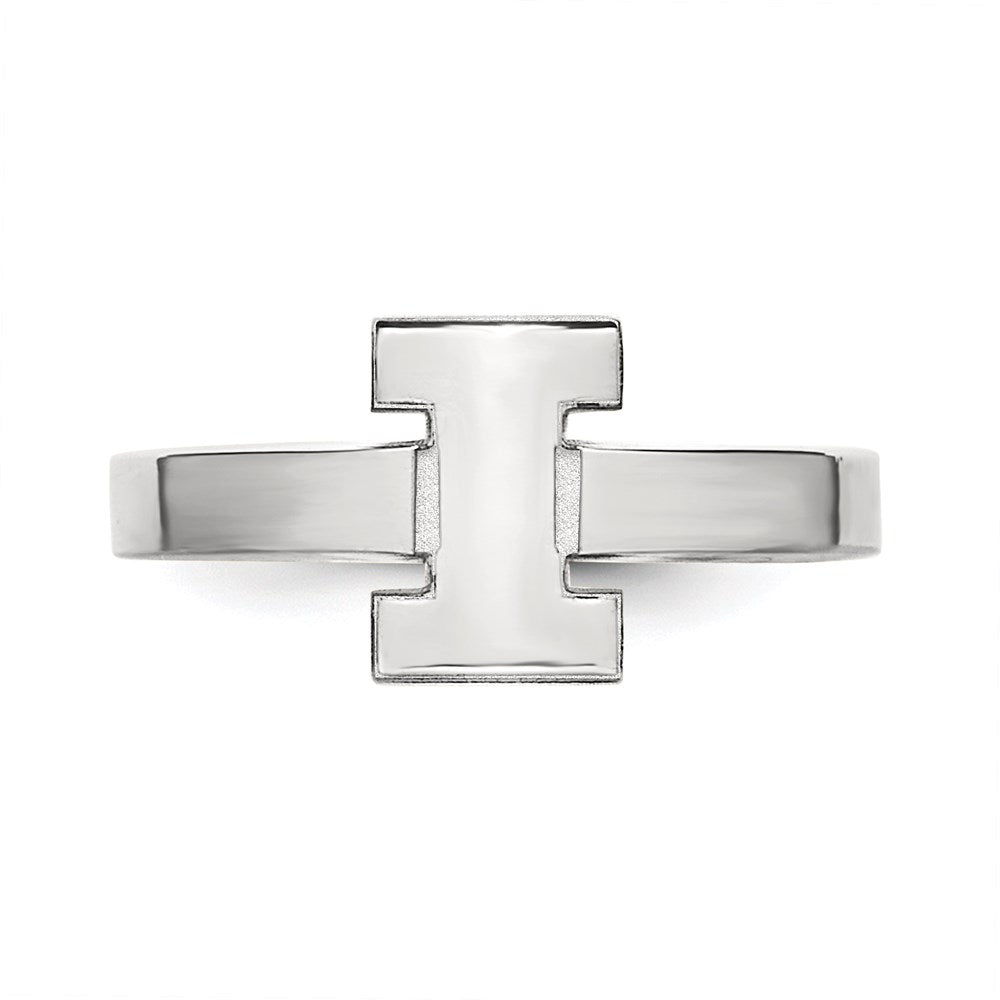 Sterlingsilber Rhodiniert Logoart University Of Illinois Buchstabe I Zehenring