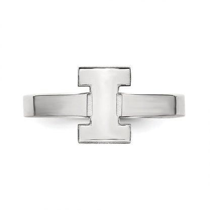 Sterlingsilber Rhodiniert Logoart University Of Illinois Buchstabe I Zehenring
