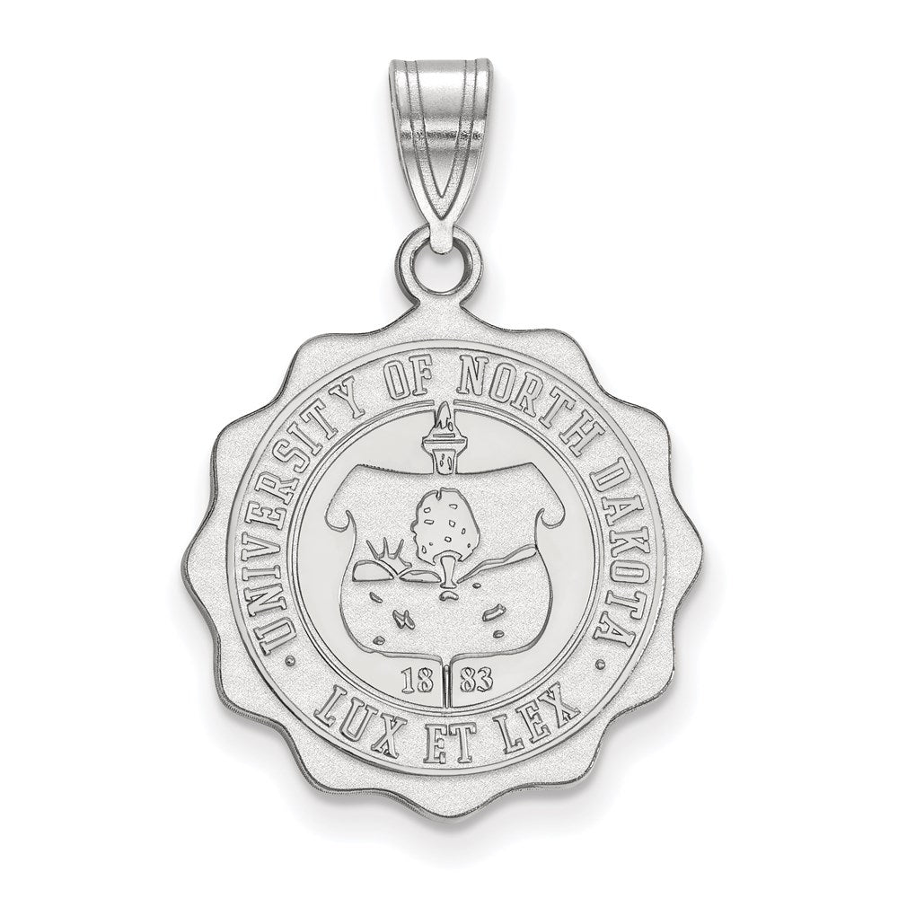 Sterlingsilber Rhodiniert Logoart University Of North Dakota Groß Wappen Anhänger