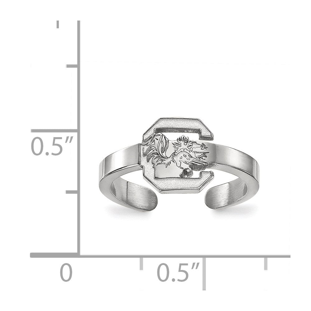 Sterlingsilber Rhodiniert Logoart University Of South Carolina Zehenring