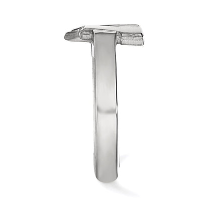 Sterlingsilber Rhodiniert Logoart University Of Wisconsin Buchstabe W Zehenring