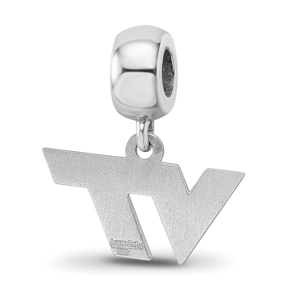 Sterlingsilber Rhodiniert Logoart Virginia Tech Xs Hängend Perle